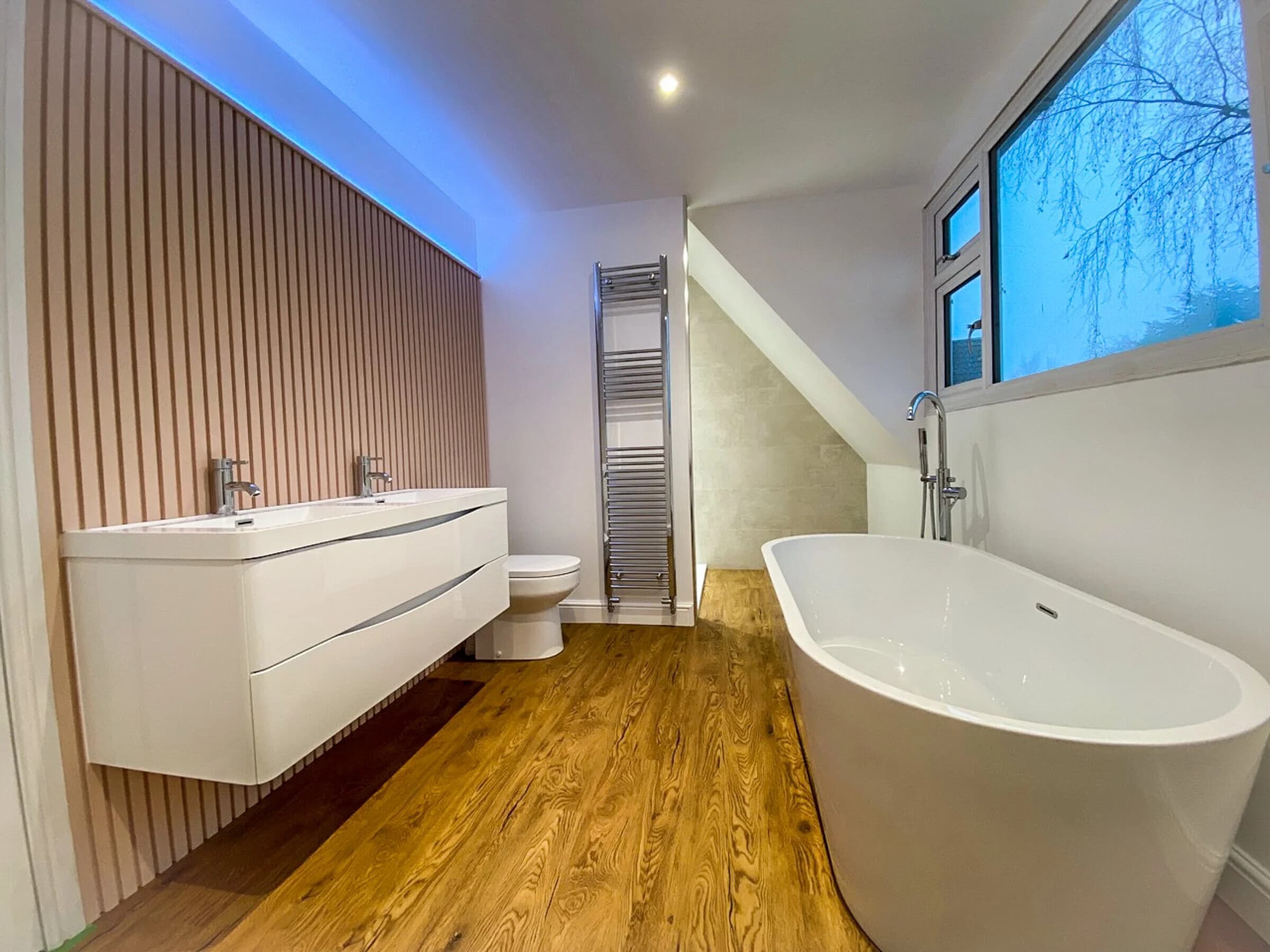 Modern bathroom renovation by Buffalo Solutions